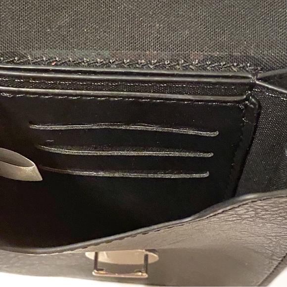 Black Vegan Touch Screen Phone Purse Wristlet Clutch Mini Bag RFID Card Wallet - Picture 11 of 16